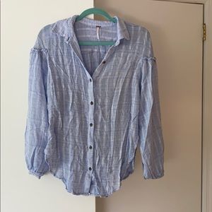 Free People Linen Blouse